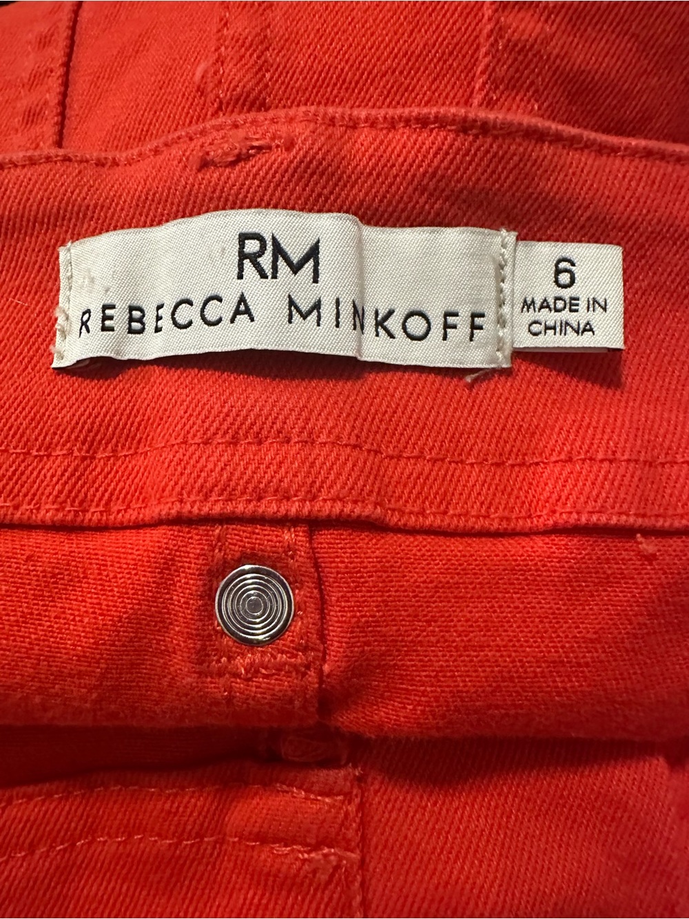 Rebecca Minkoff Size 6 Wide Leg Red Jeans NWT - Picture 5 of 9